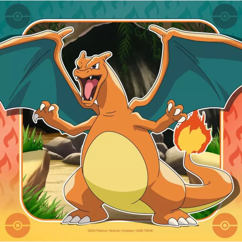 Puzzel Ravensburger Pikachu, Charizard en Eevee — 147 stukjes, vanaf 5 jaar, 210 × ? mm