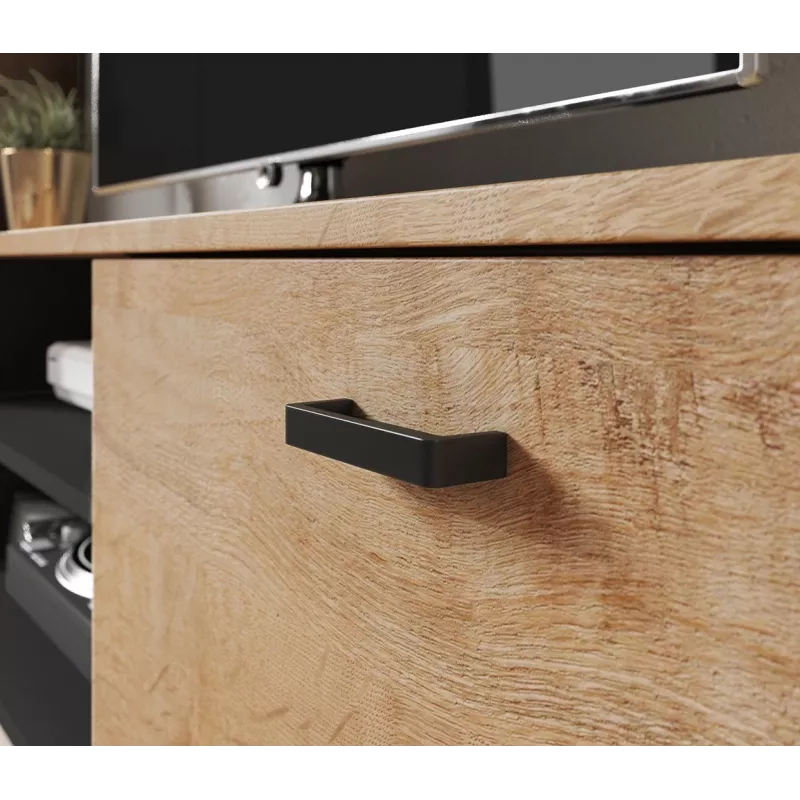 Cama Meble SOHO 140 tv-meubel, Lefkas-eik/zwart