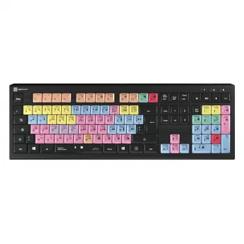 Logickeyboard ASTRA 2 USB AZERTY Engels zwart full-size toetsenbord