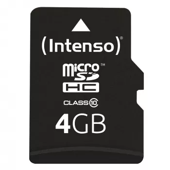 GEHEUGEN MICRO SDHC 4GB C10/W/ADAPTER 3413450 INTENSO