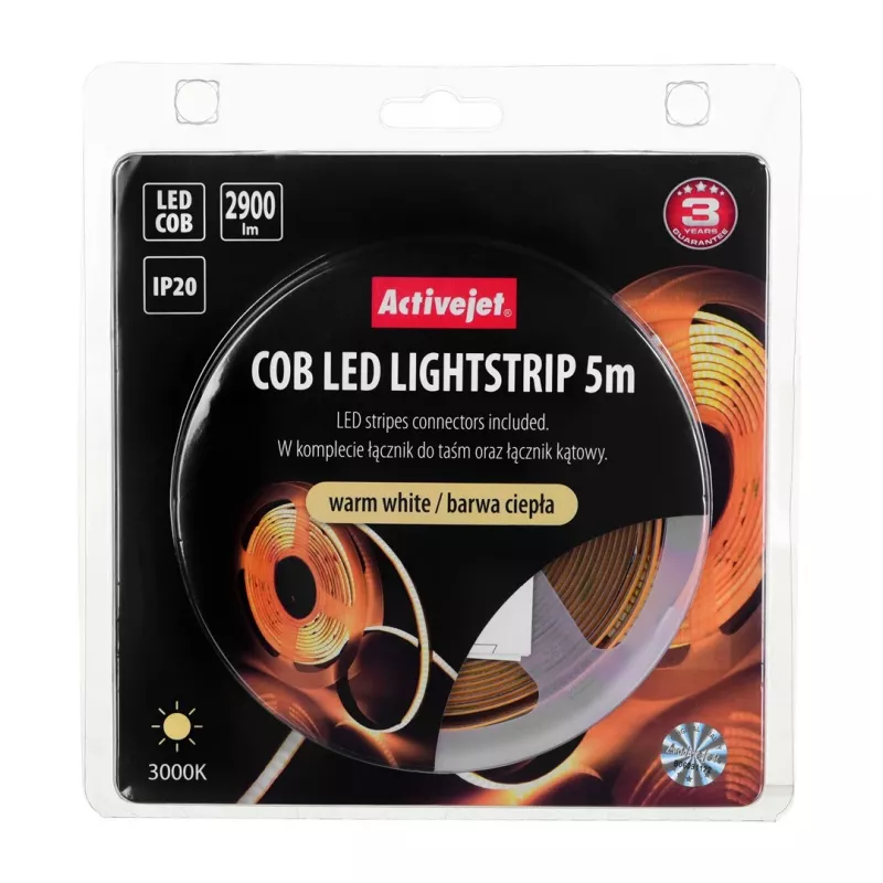 Activejet AJE-COB 5m warme strip-licht universele strip-licht binnen
