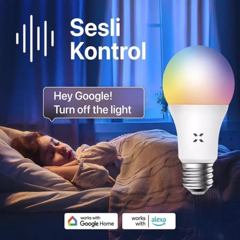 XENON Smart X7021 smart LED RGB-lamp, 9 W, Wi-Fi, Bluetooth, wit
