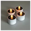 LED-solartheelicht RealPower STL-4, 4-pack, op batterij werkende solar-LED-theelichtjes