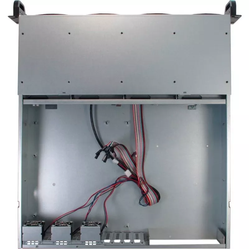 Serverbehuizing Inter-Tech 2U 2404L rack zwart, grijs