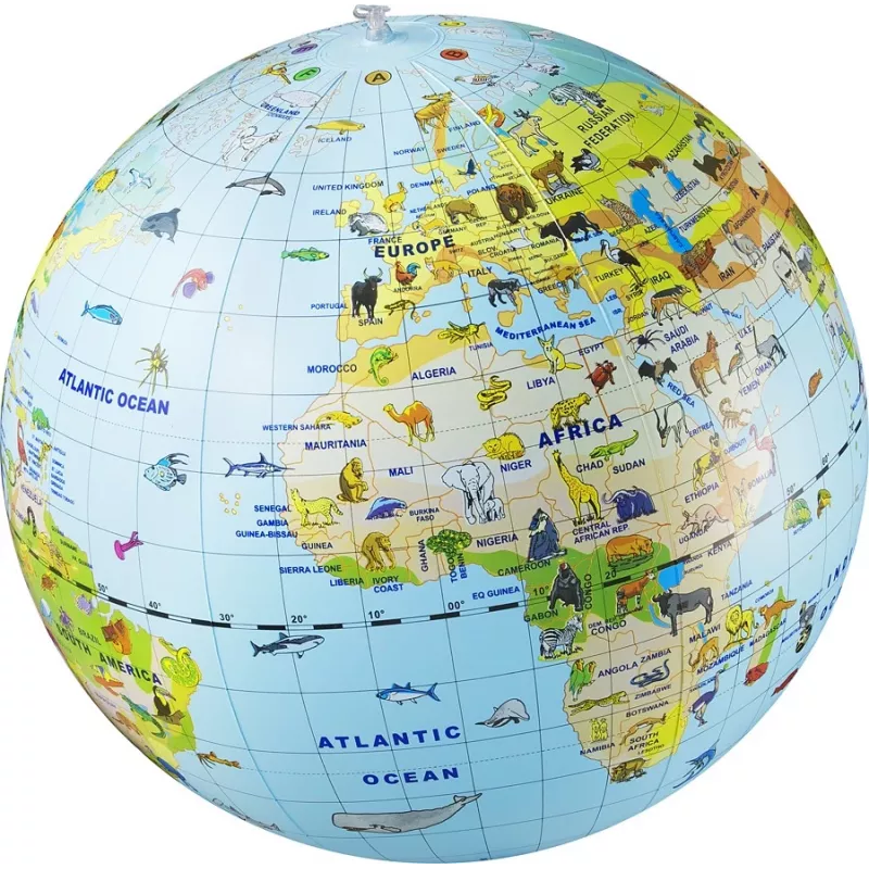Caly Animal Globe Maxi globe 50 cm, veelkleurig