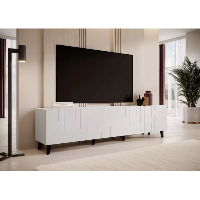TV-meubel cama meble BARI 200x42x52 wit mat — 200×42×52 cm