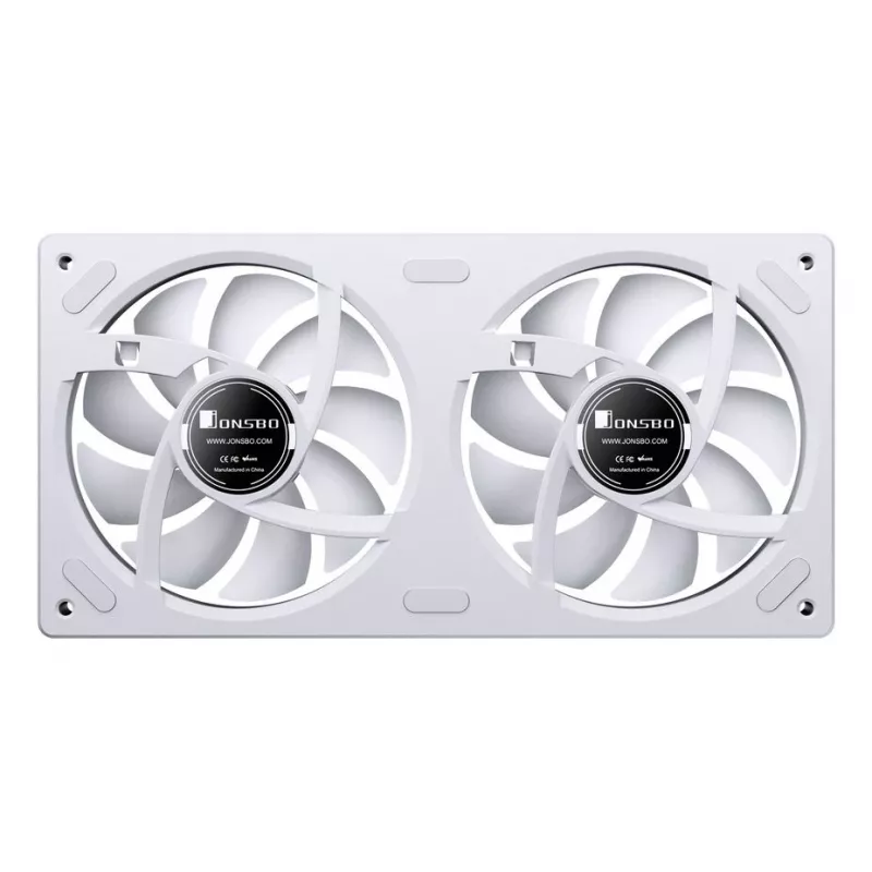 240 mm ARGB Infinity Mirror ventilator van Jonsbo ZA-240 wit, twee 120mm-ventilatoren, PWM-ondersteuning