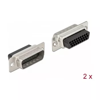 Kabelverbinder DeLOCK 66713 D-Sub HD 26 pin zwart zilver