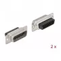 Kabelverbinder DeLOCK 66713 D-Sub HD 26 pin zwart zilver