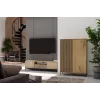 KAMARO 2DD smalle/GŁ eiken ARTISAN DISPLAY CABINET