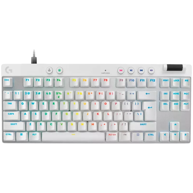 LOGITECH G PRO X TKL RAPID gaming-toetsenbord - WIT - US INT'L - USB - EMEA28i-935 - LINEAR