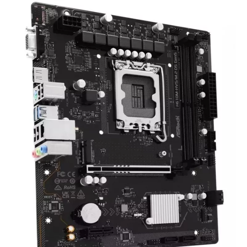 Moederbord ASRock H610M-HVS/M.2 D5 GEN5 – LGA1700, DDR5, PCIe 5.0, mATX