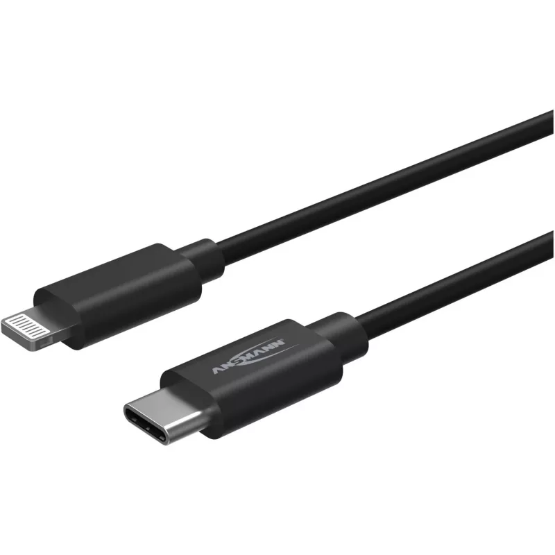 Telefoonkabel Ansmann 1700-0106 zwart USB C Lightning 0,12 m
