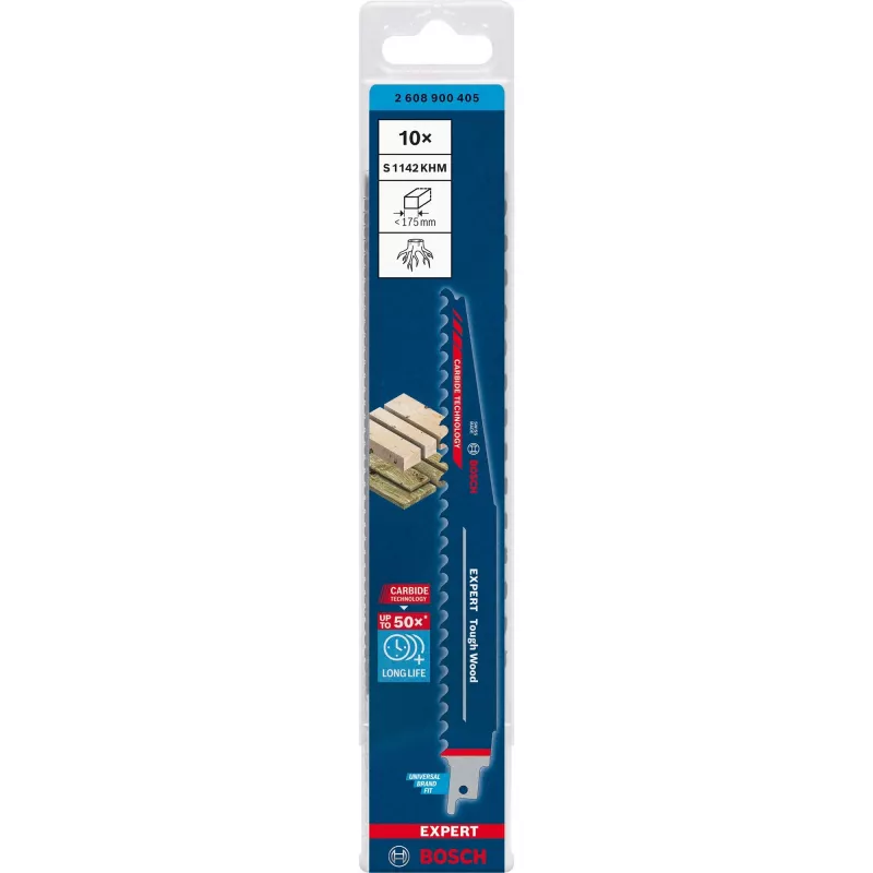 Bosch 2 608 900 405 decoupeerzaag/schulpzaag/sabelzaagblad carbide 10 stuks