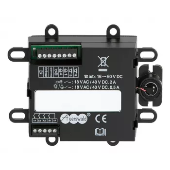 Videodeurintercom binnenpost Auerswald TFS-Universal plus 2 — zwart, IP20, kunststof, gelijkstroomvoeding (16–60 V), 109×29×84 mm