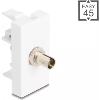 Lichtwellenleiter-adapter DELOCK 90915 ST simplex bus naar ST simplex wit