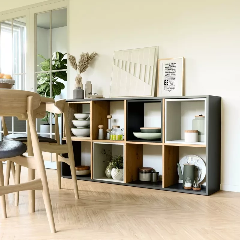 Topeshop MALAX 2X4 ANT/ART boekenkast voor de woonkamer