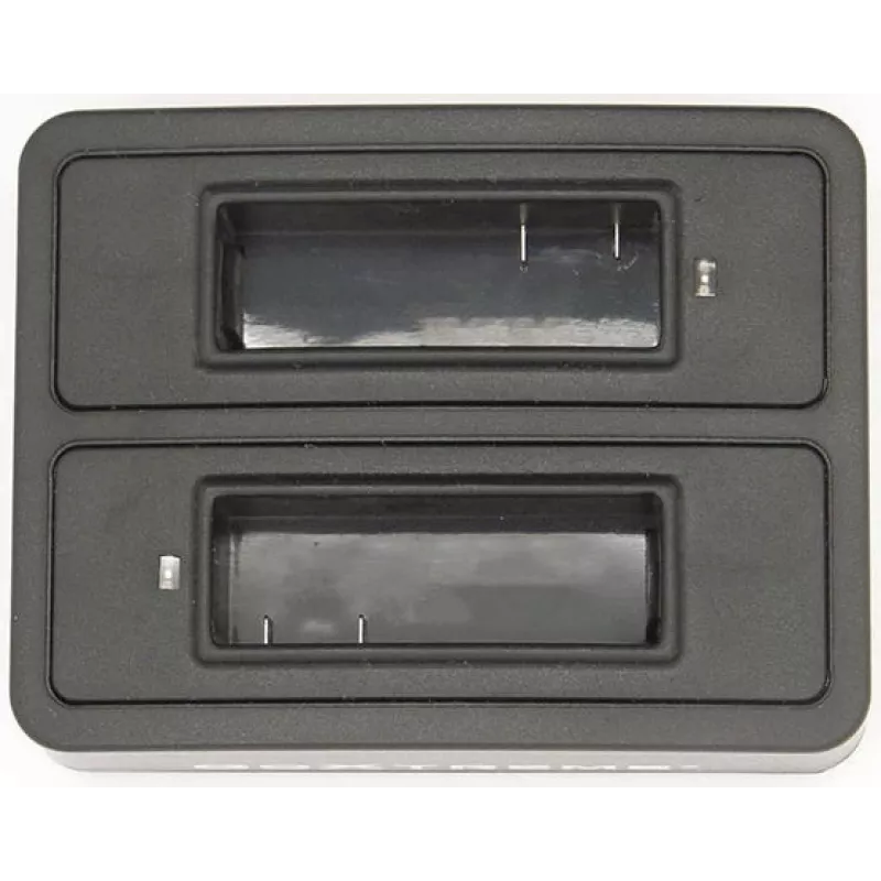 GoXtreme Dual Vision 4K accu-laadstation – dual-bay-oplader voor actiecamera-accu's, model 01492