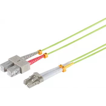 Glasvezelkabel ShiverPeaks 07-530615 OM5 7,5 m LC–SC 50 µm vollduplex grijs/limoen