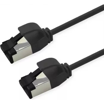 ROLINE S/FTP patchkabel Cat.8.1, slank, PoE, zwart, 0,5 m (21.15.3450)