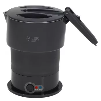 Elektrische waterkoker Adler AD 1377G, 0,6 L inhoud, 600 W, grijs, kunststof/siliconen/rvs