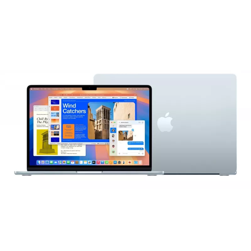 Apple MacBook Air 13 inch: M4 chip met 10-core CPU en 8-core GPU, 16 GB, 256 GB SSD – hemelsblauw