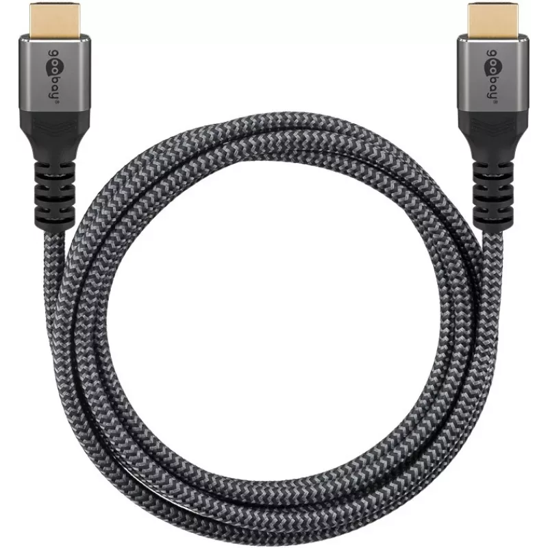 Plus High-Speed HDMI-kabel met Ethernet, 4K @ 60Hz (grijs, 15 meter)