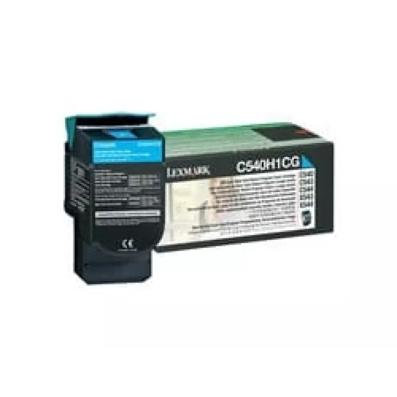 Lexmark C540H1CG tonercartridge voor C540/C543/C544/C546, cyaan, hoog rendement, 2000 pagina's