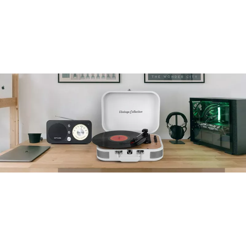 Muse | Turntable Stereosysteem | MT-201WW | Turntable Stereosysteem | USB-aansluiting | AUX-ingang