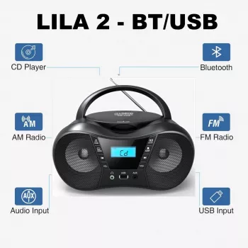 Radiospeler CD LILA2 USB/BT roze