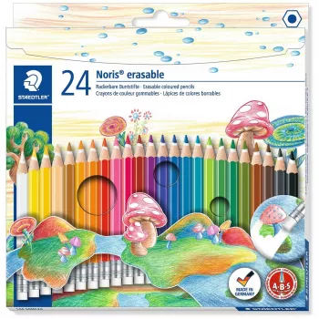 Uitwisbare kleurpotloden Staedtler Noris 144 50 multicolour 24 stuks