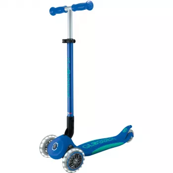 Primo Foldable Plus Lights, scooter donkerblauw/turquoise