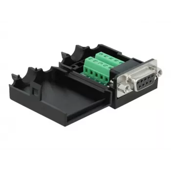 Draadverbinder DeLOCK 66265 Sub-D 9 10-polige klemmenstrook zwart