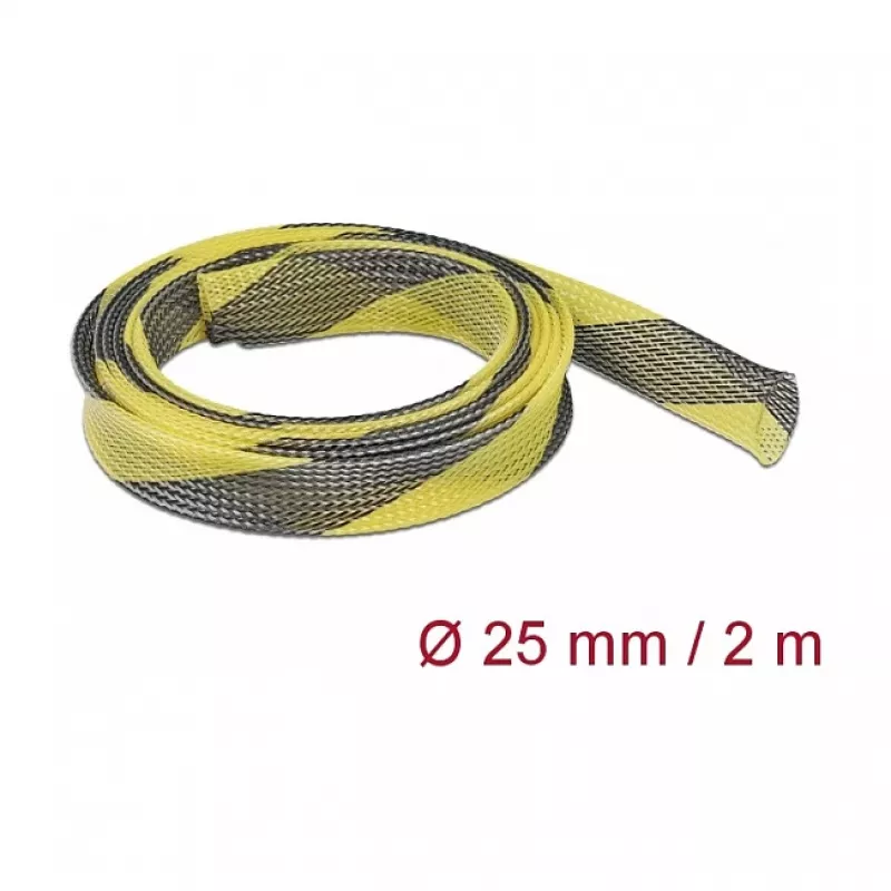 Kabelbeschermslang DeLOCK 20747 zwart geel