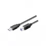 Wentronic Goobay USB 3.0 SuperSpeed-kabel, zwart, 1,8 m – USB 3.0-stekker (Type A) > USB 3.0-stekker (Type B) (93655)