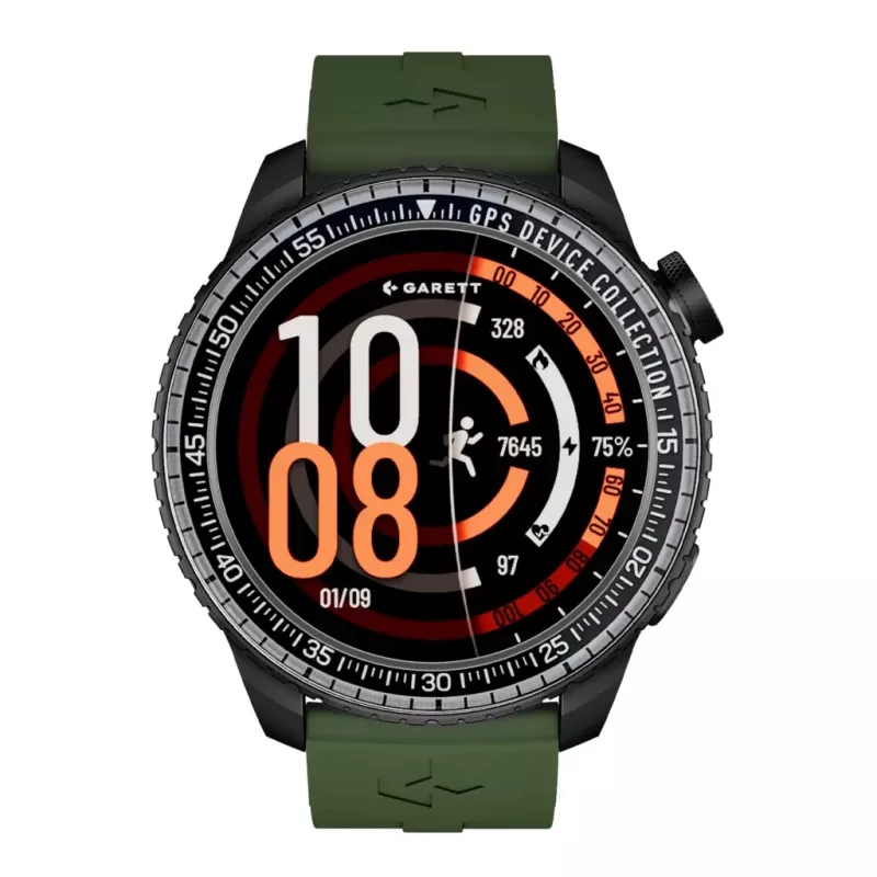Smartwatch Garett Compass GPS zwart — Garett Compass GPS smartwatch, zwart
