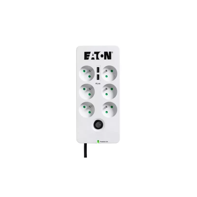 Stekkerdoos Eaton Protection Box 6 Tel@ USB FR