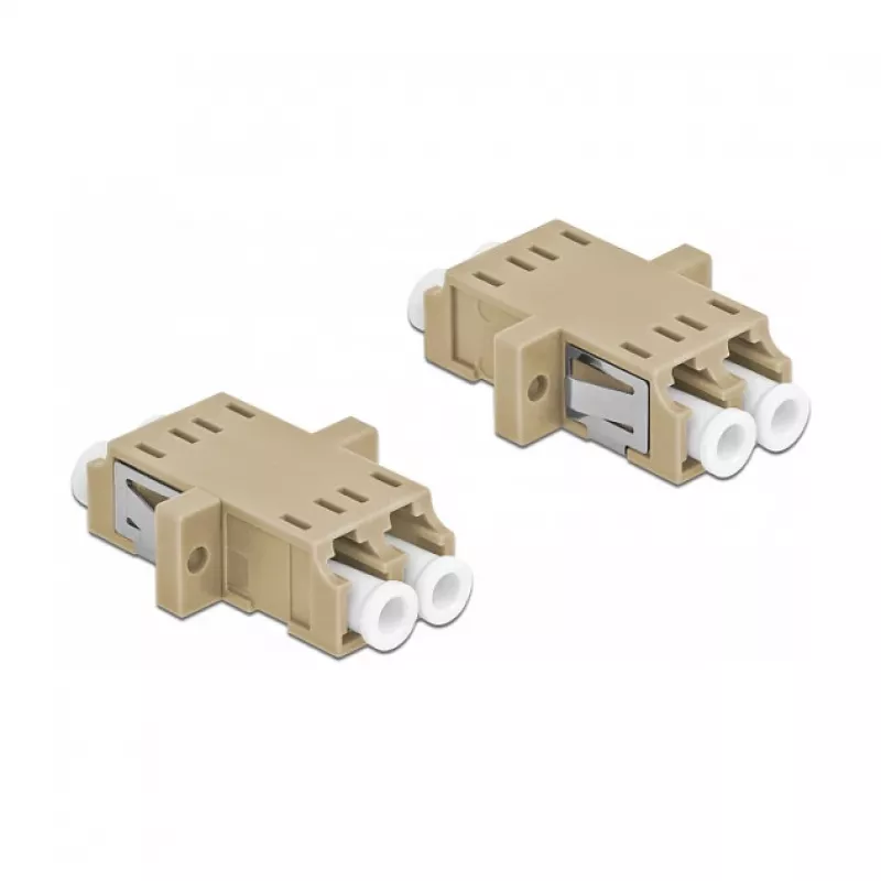 Glasvezeladapter DELOCK LC bus naar bus OM2 duplex (2 stuks, polyzak)