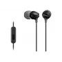 Sony MDR-EX15AP, bedraad, 8 - 22000 Hz, gesprekken/muziek, 3 g, headset, zwart