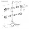 LCD-houder SBOX LCD-F048-2 voor 17–32 inch displays, ondersteunt 4×9 kg, VESA 100×100