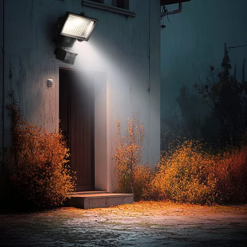 Maclean MCE442 solar-LED-schijnwerper met bewegingssensor floodlight wandmontage lamp schemer IP44 6W 6000K