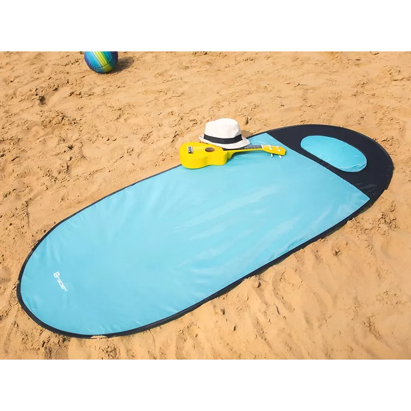 Strandmat TRACER Pop Up 46933 — lichtgewicht draagbare strandmat, blauw