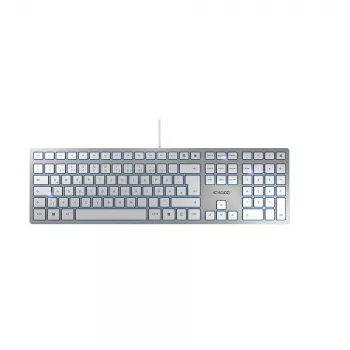 CHERRY KC 6000 toetsenbord slank universeel USB QWERTZ Duits zilver