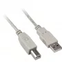 USB 2.0-kabel, USB-A stekker > USB-B stekker (grijs, 0,5 meter)