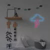 Neonlicht MANTA SNL71BL wolk met bliksem blauw‑roze – decoratief LED-neonbord