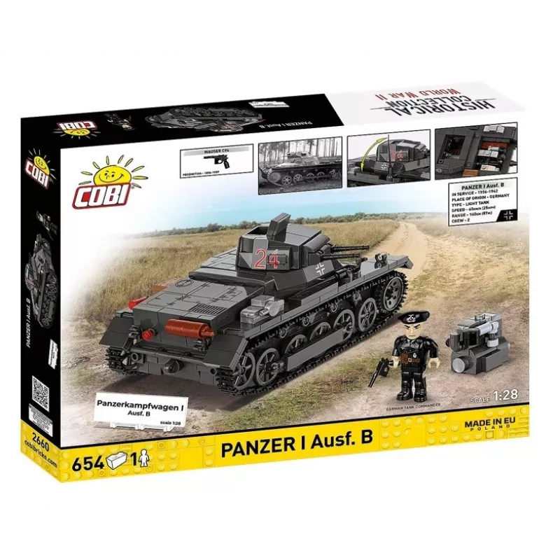 Bouwset Cobi Panzer I Ausf. B – 654 onderdelen, gedetailleerd modelbouwset