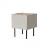 Cama nachtkastje, 2 stuks, FELLINI, 40x41x60, kasjmier + geoliede eikenplaat
