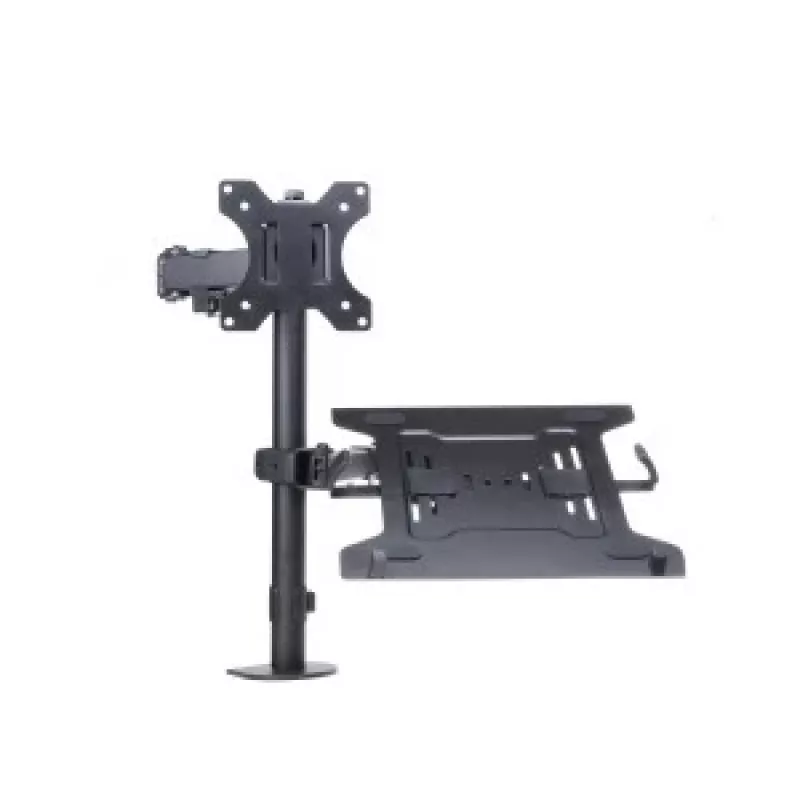 ART L-24 bureausteun voor 13-32" LED/LCD-monitor + 10-15,6" notebook, VESA 75x75/100x100, zwart