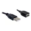 USB 2.0-verlengkabel DeLOCK 82457 0,15 m zwart
