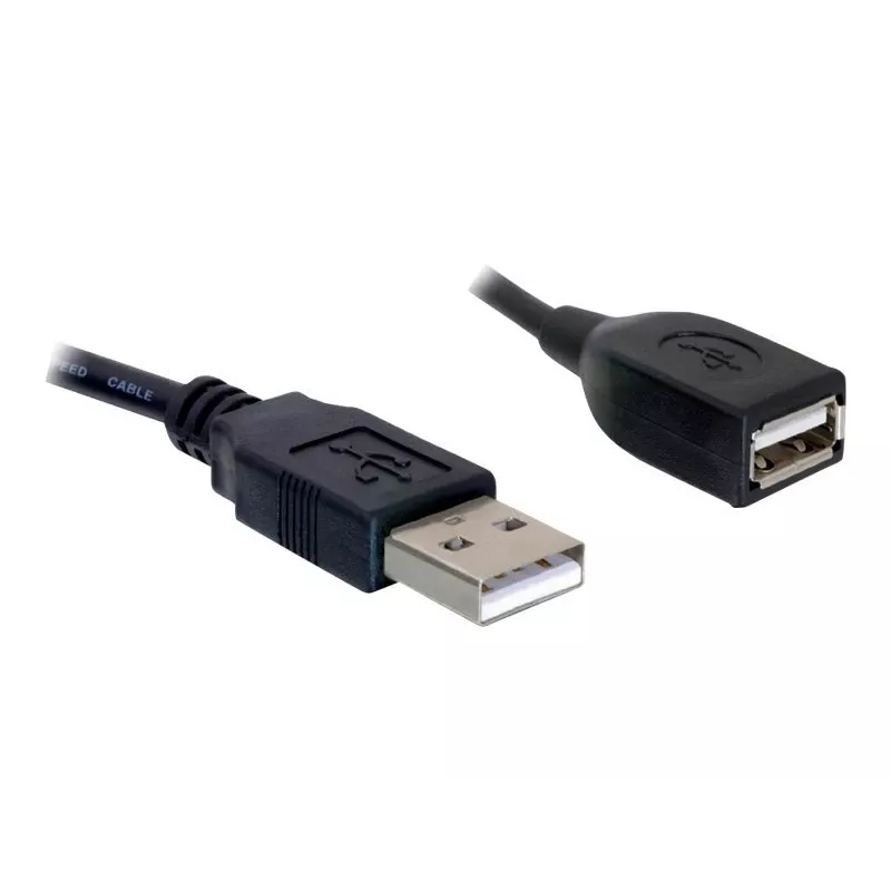 USB 2.0-verlengkabel DeLOCK 82457 0,15 m zwart